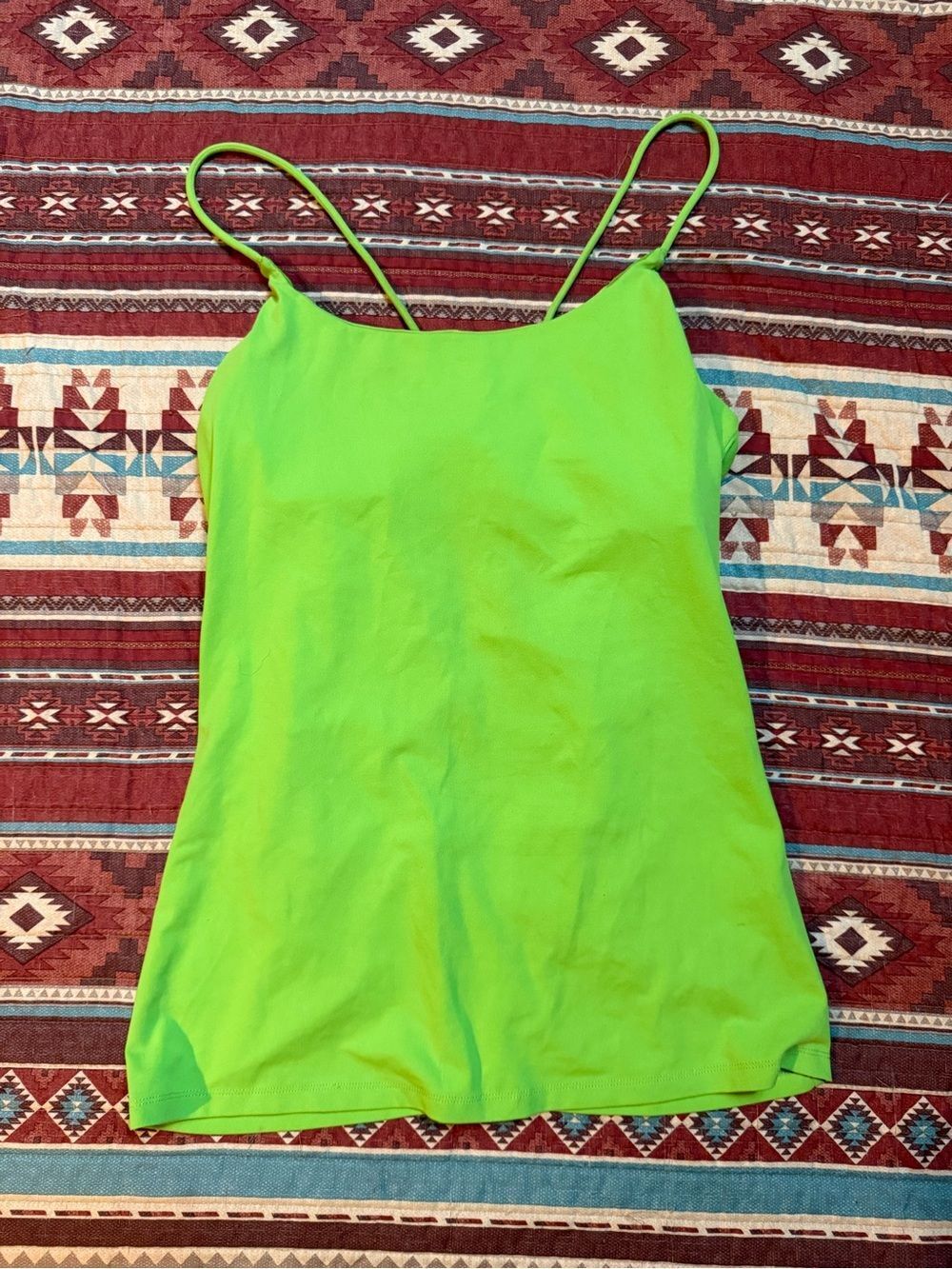 Fabletics Women’s Lime Green Spaghetti Strap Tank Top large